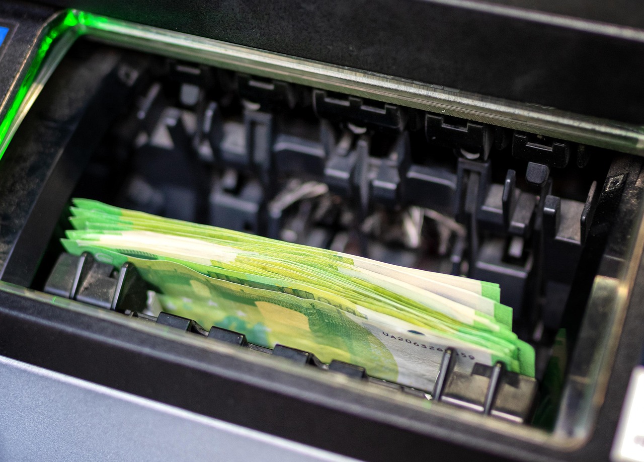 An ATM concept representing dividend income that grows over time